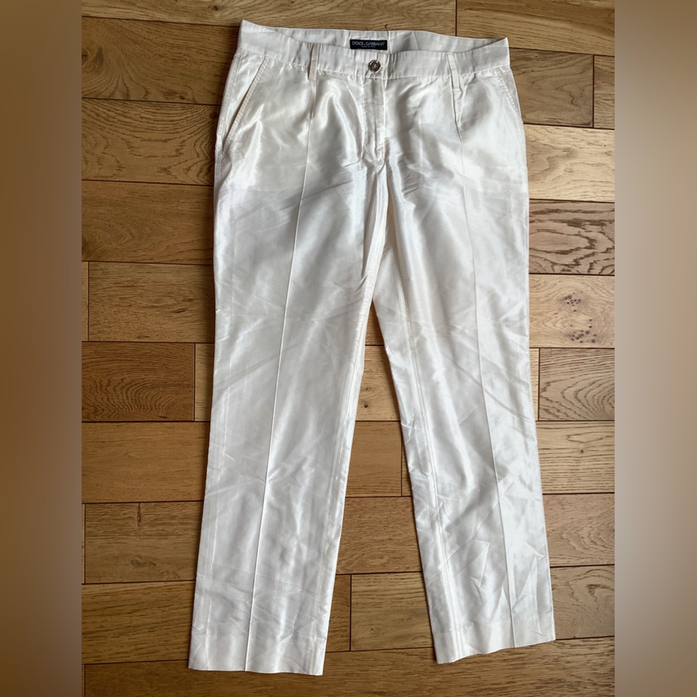 Dolce & Gabbana Ivory Dress Pants